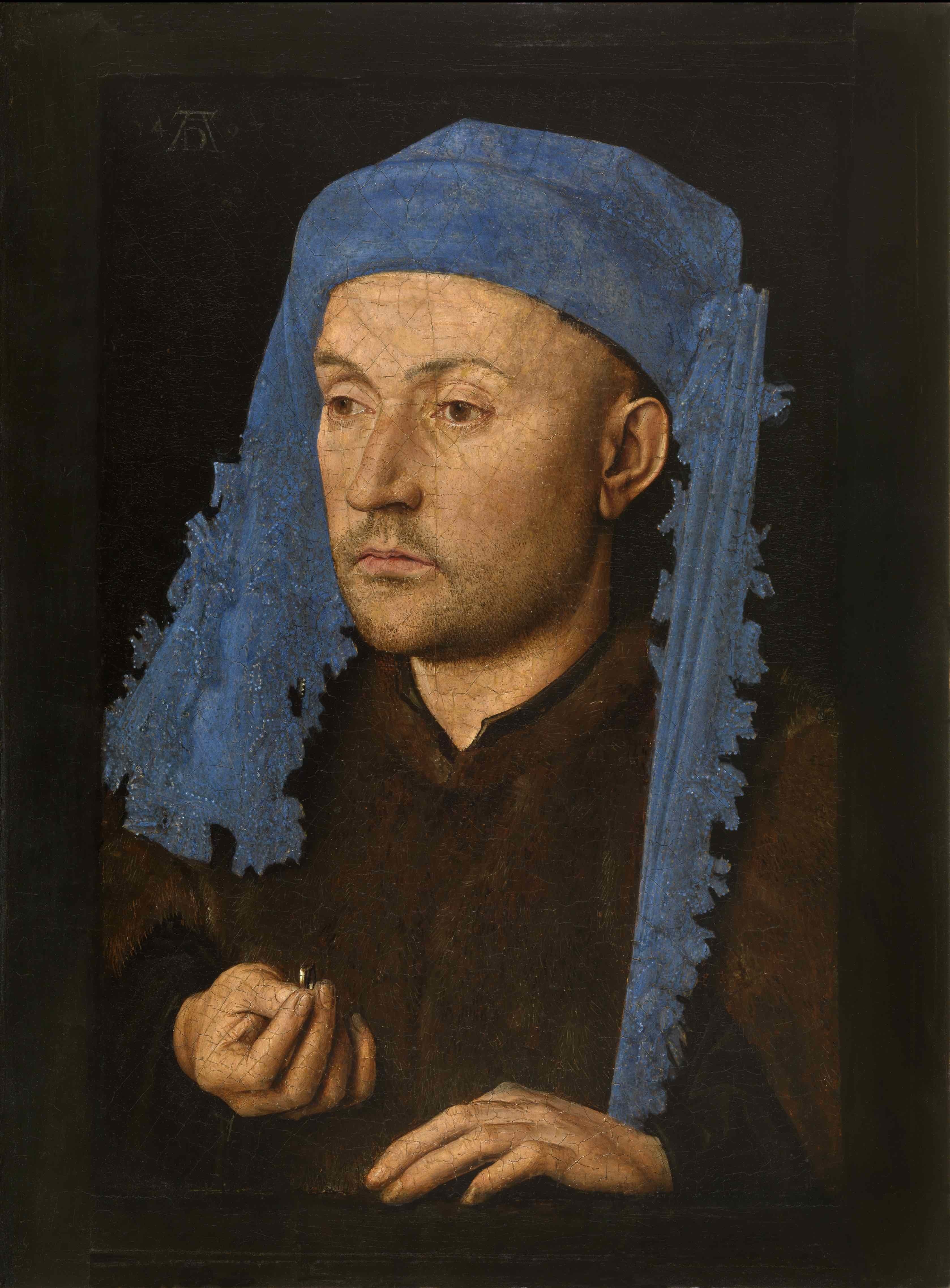 05 Portret van een man met blauwe kaproen