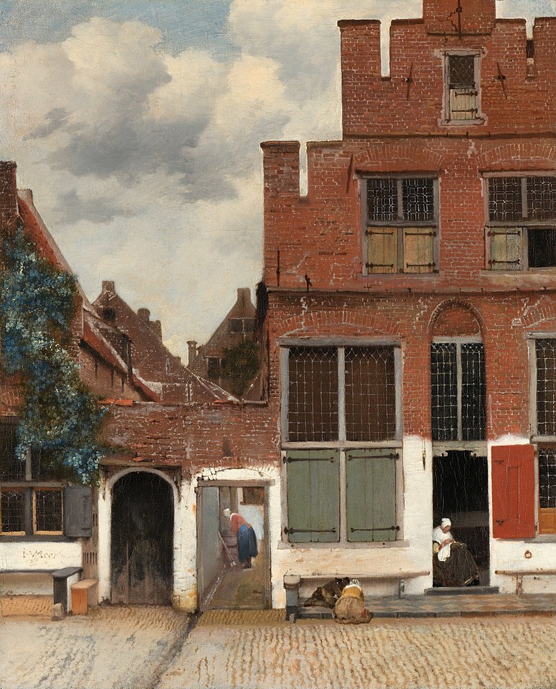 800px Johannes Vermeer Gezicht op huizen in Delft bekend als Het straatje Google Art Project