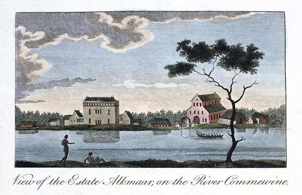 John Gabriel Stedman View of the Estate Alkmaar on the River Commewine 1813 Meister Drucke 769829
