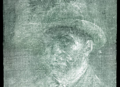 X ray image of Vincent Van Gogh self portrait National Galleries of Scotland