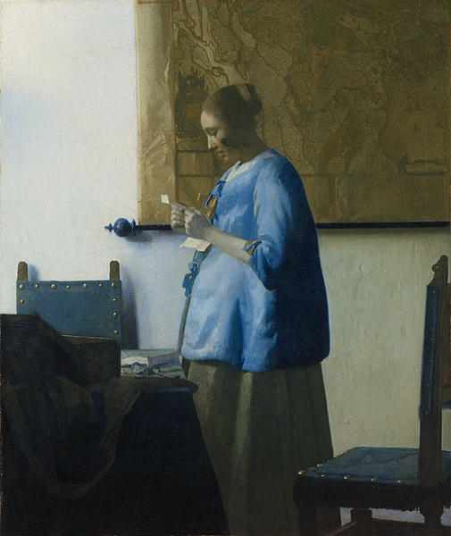Blue letter vermeer